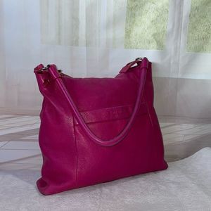 Kate Spade Leather Hobo Bag Fucia Large